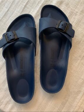 Birkenstock Navy Blue EVA Single Strap Sandals